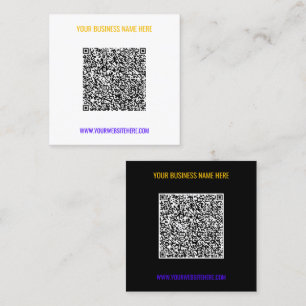 Ontwerp Je Eigen QR Code Zakelijke Kaarten Sjabloo Vierkante Visitekaartje