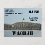 Ontwerp je eigen QSL HAM Radio Operator Vuurtoren Briefkaart (Voorkant)