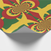 Ontwerp je eigen Rasta Kleuren Rood Goud en Groen Cadeaupapier (Hoek)