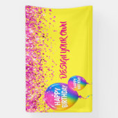 Ontwerp Je Eigen Regenboog Glitters Spandoek (Verticaal)