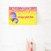 Ontwerp Je Eigen Regenboog Glitters Spandoek (Insitu)