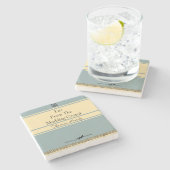 Ontwerp je eigen Retro Book Hoesje Stenen Onderzetter (Zijkant)