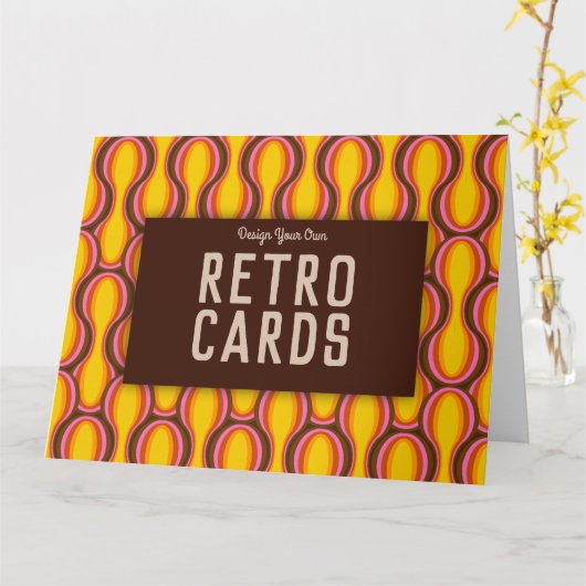 Ontwerp je eigen Retro Kaarten!  Kaart (Gele Bloem)