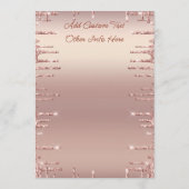 Ontwerp Je Eigen Roze Gouden Glitter Menu's Voorbe (Achterkant)