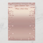 Ontwerp Je Eigen Roze Gouden Glitter Menu's Voorbe (Voorkant)