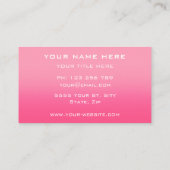 Ontwerp je eigen roze visitekaartje (Achterkant)