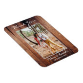 Ontwerp je eigen rustieke foto Dank je wel Bruilof Magneet (Rechterzijde)