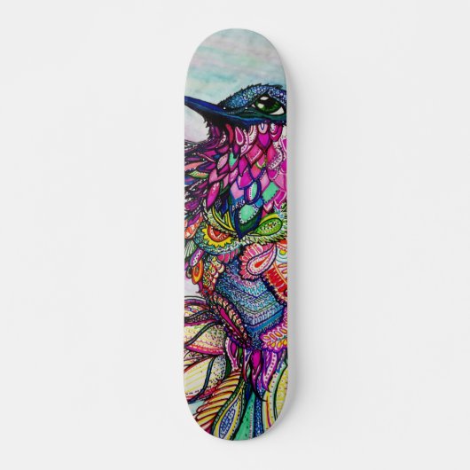 Ontwerp Je Eigen Skateboard Fantasie Vogel in Vluc (Voorkant)