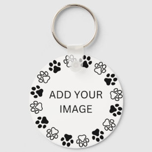 Ontwerp je eigen sleutelhanger Dog Paw Print Lijst