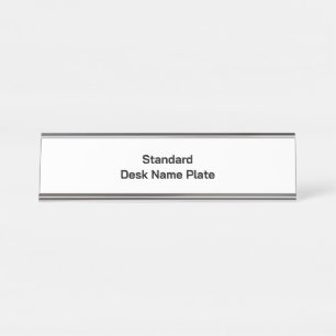 Ontwerp Je Eigen Standaard Zilver Bureau Naambordje