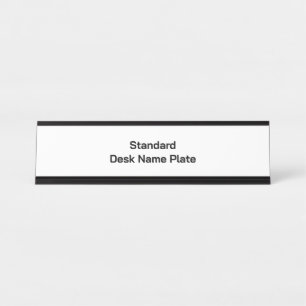 Ontwerp Je Eigen Standaard Zwart Bureau Naambordje