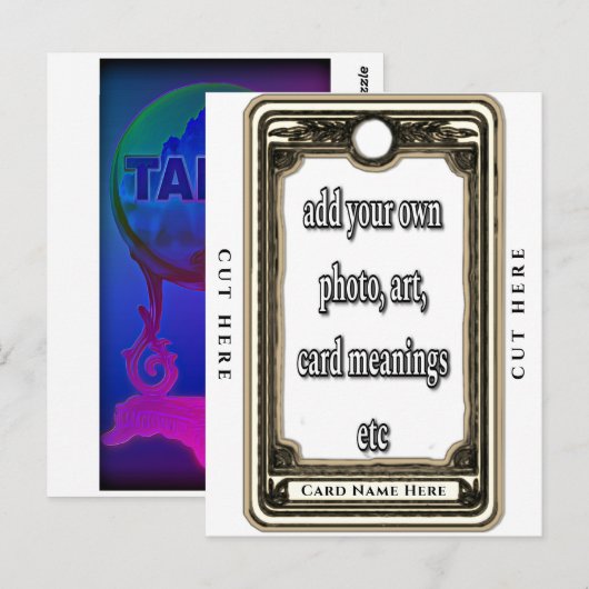 Ontwerp Je Eigen Tarotkaart Briefkaart (Voorkant / Achterkant)