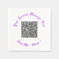 Ontwerp Je Eigen Tekst en QR Code Servetten Sjablo