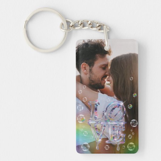 Ontwerp je eigen unieke leuke fotobel sleutelhanger (Voorkant)