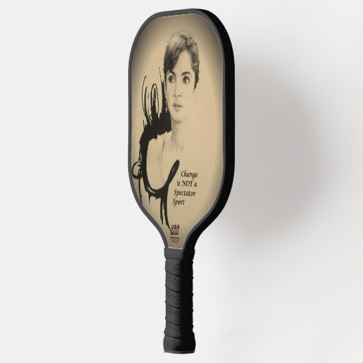 Ontwerp je eigen Verandering is geen toeschouwerss Pickleball Paddle (Links)