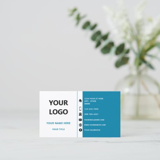 Ontwerp je eigen Visitekaartje voorbeeld (Staand voorkant)