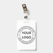 Ontwerp je eigen zakelijke badge sjabloon met logo (Achterkant met clip)