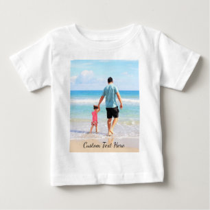 Ontwerp je foto baby t-shirt cadeau aangepaste tek
