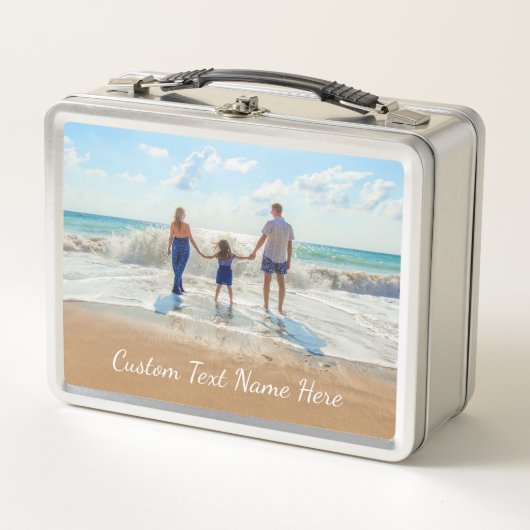 Ontwerp je foto metalen lunchbox met aangepaste te (Voorkant)