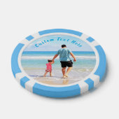 Ontwerp je foto-pokerfiches met aangepaste tekst poker chips (Enkel)