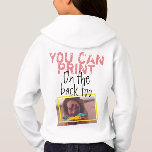 Ontwerp je sweatshirt! Gepersonaliseerde foto Kind (Achterkant)
