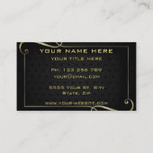 Ontwerp jezelf Zwart Goud Visitekaartje voorbeeld (Achterkant)