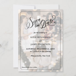 Ontwerp Jouw Eigen 3 Foto Collage Save The Date Kaart