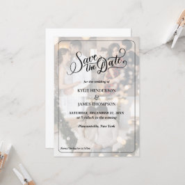 Ontwerp Jouw Eigen 3 Foto Collage Save The Date Kaart