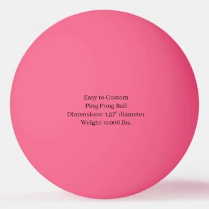 Ontwerp Jouw Eigen Roze One Star Pingpongbal