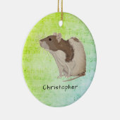 Ontwerp Jouw naam Rat. toevoegen Keramisch Ornament (Rechts)