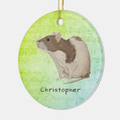 Ontwerp Jouw naam Rat. toevoegen Keramisch Ornament (Links)