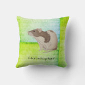 Ontwerp Jouw naam Rat. toevoegen Kussen (Achterkant)