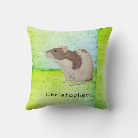 Ontwerp Jouw naam Rat. toevoegen Kussen (Achterkant)