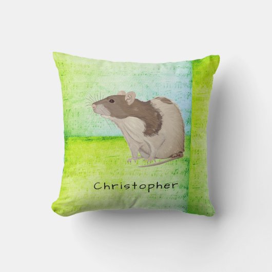 Ontwerp Jouw naam Rat. toevoegen Kussen (Voorkant)