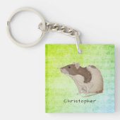 Ontwerp Jouw naam Rat. toevoegen Sleutelhanger (Voorkant)