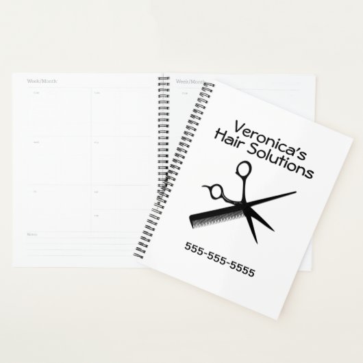 Ontwerp kapsalon voor schoonheidsspecialisten planner (Display)