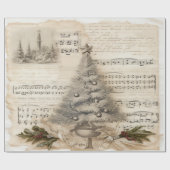 Ontwerp Kerst Musical Wrapping Paper Cadeaupapier (Vlak)