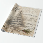 Ontwerp Kerst Musical Wrapping Paper Cadeaupapier (Uitgerold)
