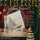  Ontwerp Kerst Musical Wrapping Paper Cadeaupapier