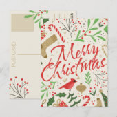 Ontwerp kerstBriefkaart Briefkaart (Voorkant / Achterkant)