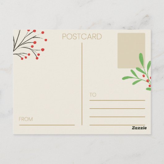 Ontwerp kerstBriefkaart Briefkaart (Achterkant)