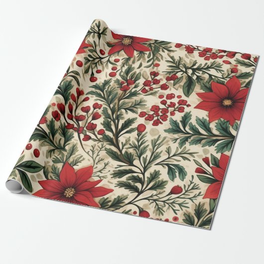  ontwerp kerstinpakpapier cadeaupapier (Uitgerold)