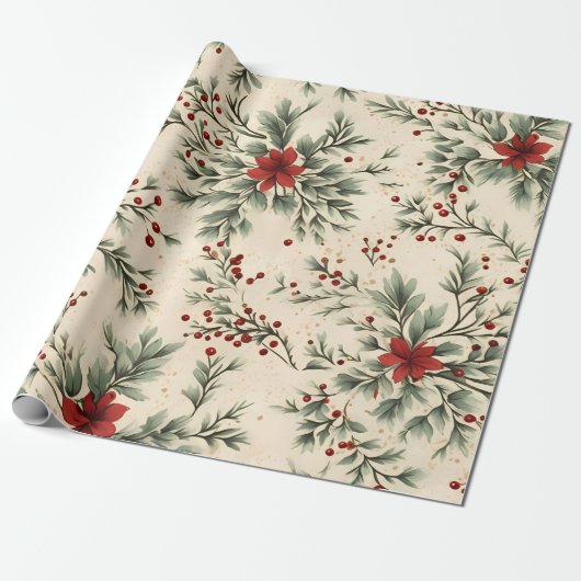  ontwerp kerstinpakpapier cadeaupapier (Uitgerold)