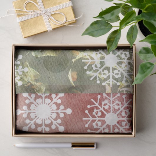 Ontwerp kerstkleuren - Serie 16 Tissuepapier (Geschenk)