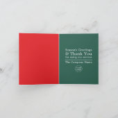 Ontwerp kerstpictogram, seizoensgebonden klant bedankkaart (Binnen)