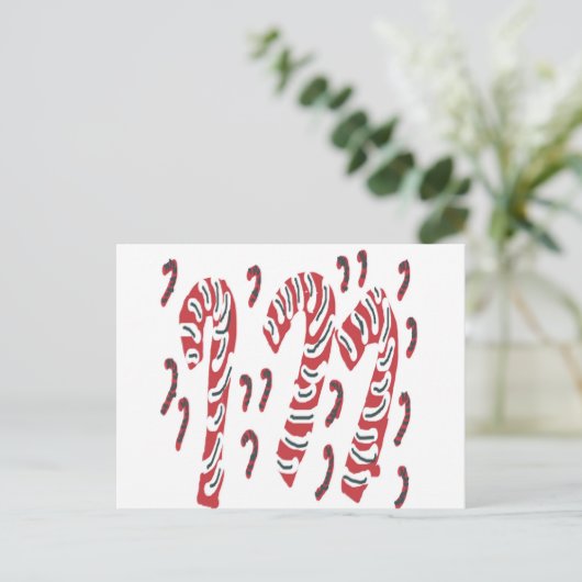 Ontwerp kerstsnoepje feestdagenkaart (Staand voorkant)