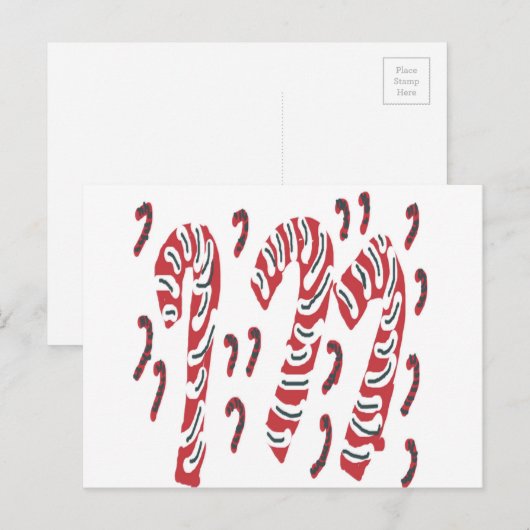 Ontwerp kerstsnoepje feestdagenkaart (Voorkant / Achterkant)