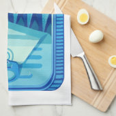 Ontwerp keukenhanddoek met pilchards (Quarter Fold)