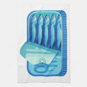 Ontwerp keukenhanddoek met pilchards (Verticaal)