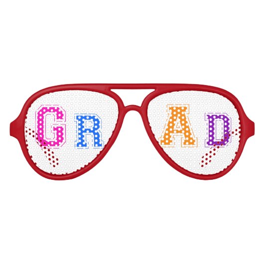 Ontwerp kleurrijke Afstudeerder Aviator Zonnebril (Voorkant)